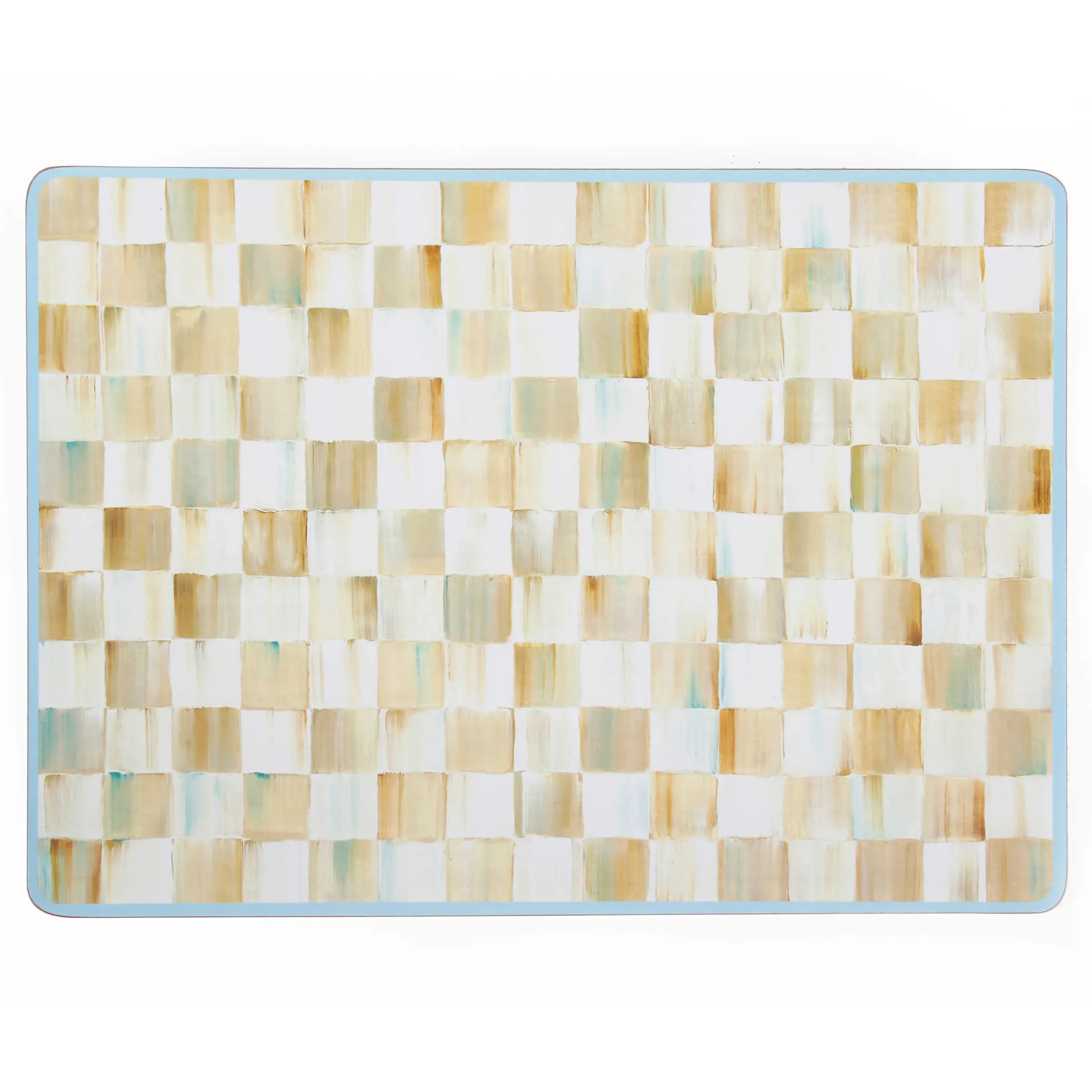 MacKenzie-Childs Parchment Check Cork Back Placemats, Set of 4| Table Accessories|Kitchen & Table Linens
