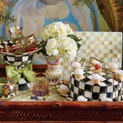 MacKenzie-Childs Parchment Check Cork Back Placemats, Set of 4| Table Accessories|Kitchen & Table Linens