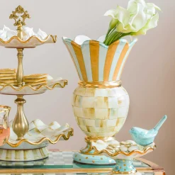 MacKenzie-Childs Parchment Check Great Vase| Room Accents