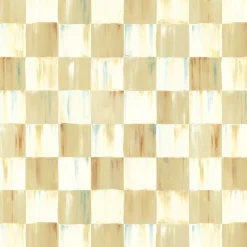 MacKenzie-Childs Parchment Check Wallpaper| Finishing Touches|Room Accents