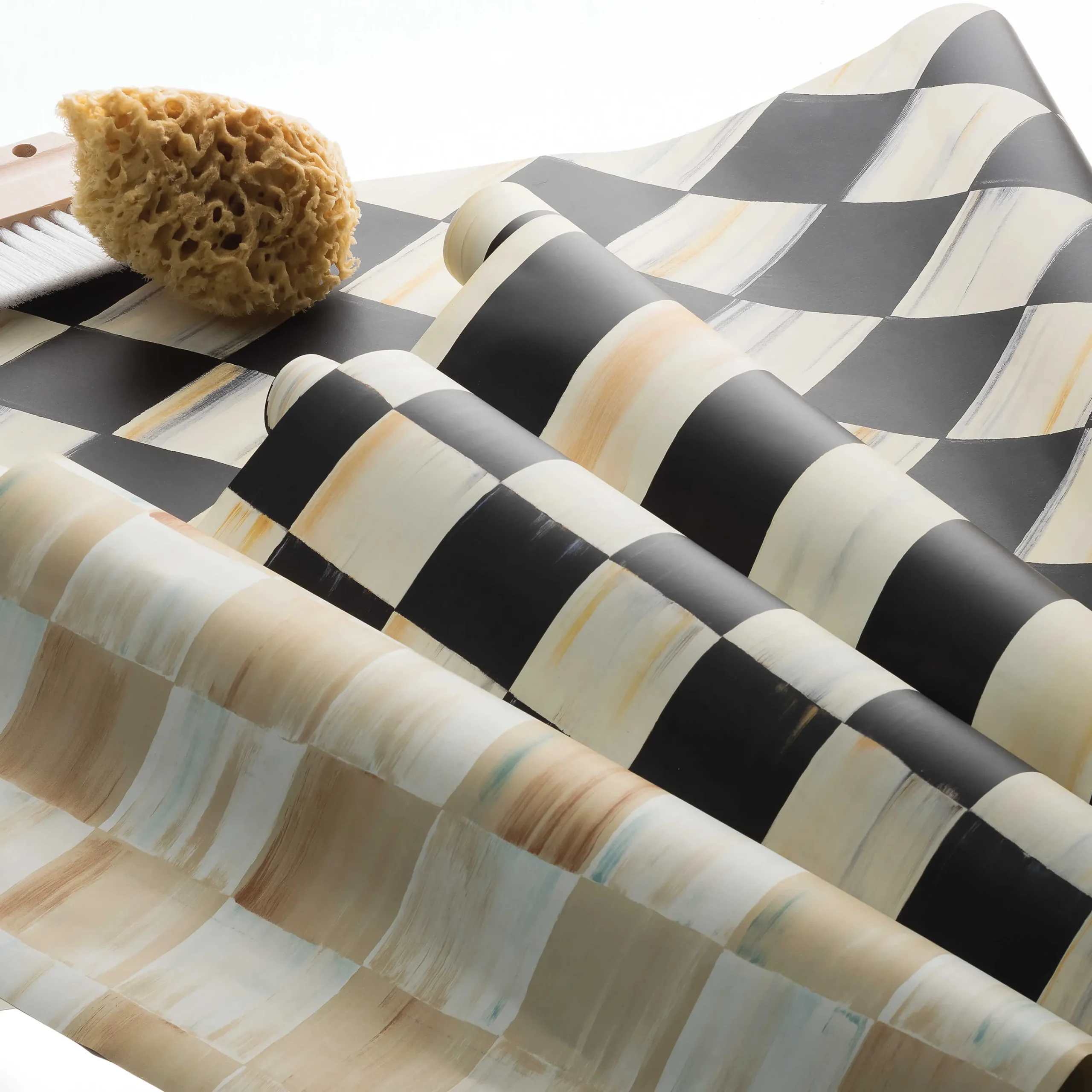 MacKenzie-Childs Parchment Check Wallpaper| Finishing Touches|Room Accents