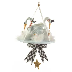 MacKenzie-Childs Patience Brewster 12 Days 7 Swans a-Swimming Ornament| Holiday
