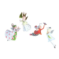 MacKenzie-Childs Patience Brewster Angel Ornament Set-A| Holiday
