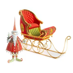 MacKenzie-Childs Patience Brewster Dash Away Dashing Santa Figure| Holiday|Room Accents