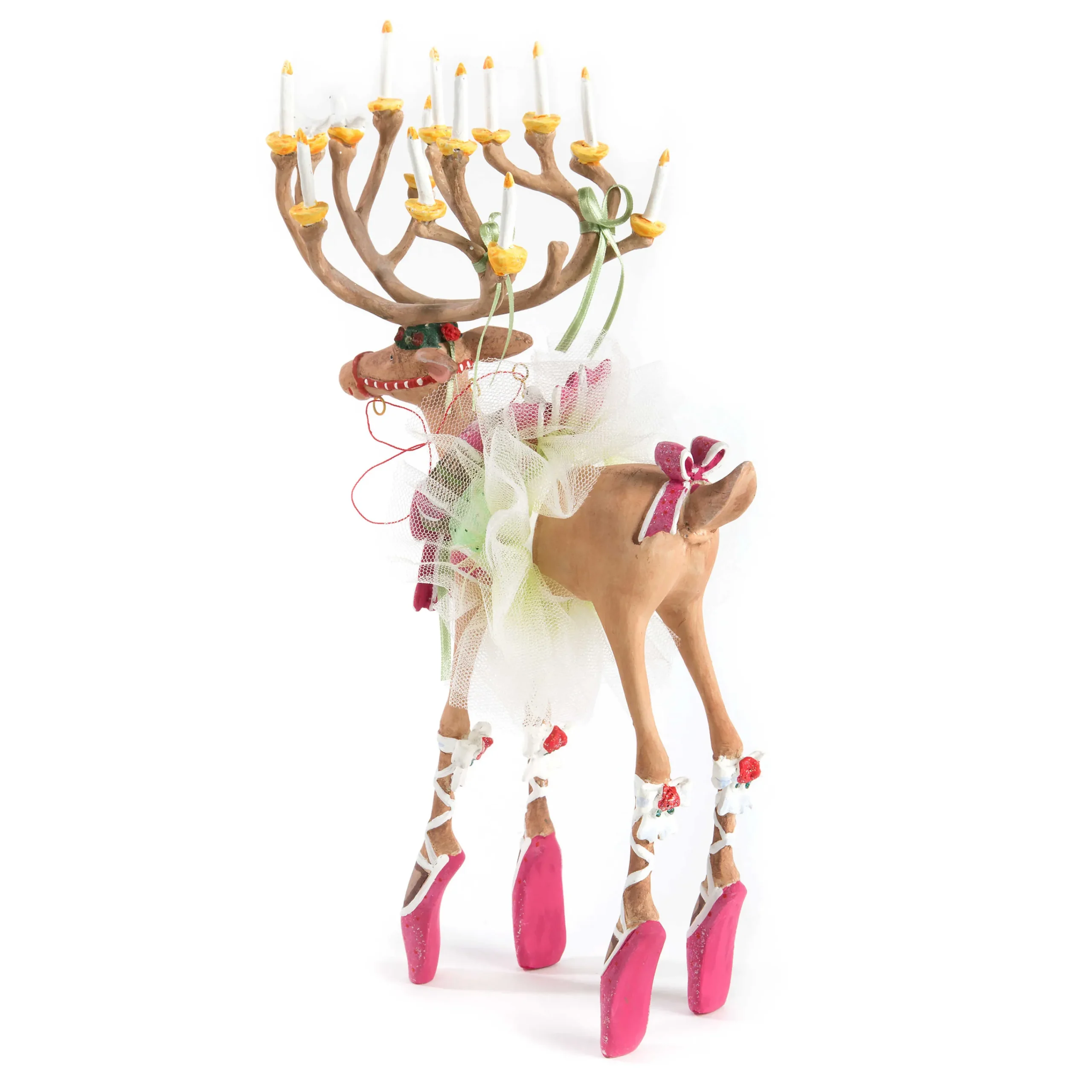 MacKenzie-Childs Patience Brewster Dash Away Dancer Reindeer Figure| Holiday|Room Accents