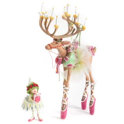 MacKenzie-Childs Patience Brewster Dash Away Dancer Reindeer Figure| Holiday|Room Accents