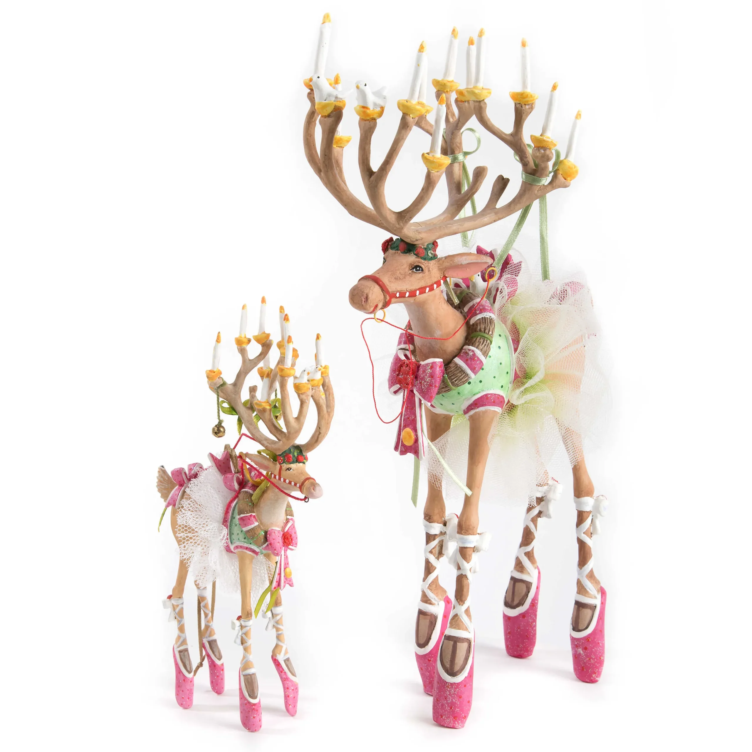 MacKenzie-Childs Patience Brewster Dash Away Dancer Reindeer Figure| Holiday|Room Accents