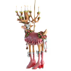 MacKenzie-Childs Patience Brewster Dash Away Donna Reindeer Ornament| Holiday