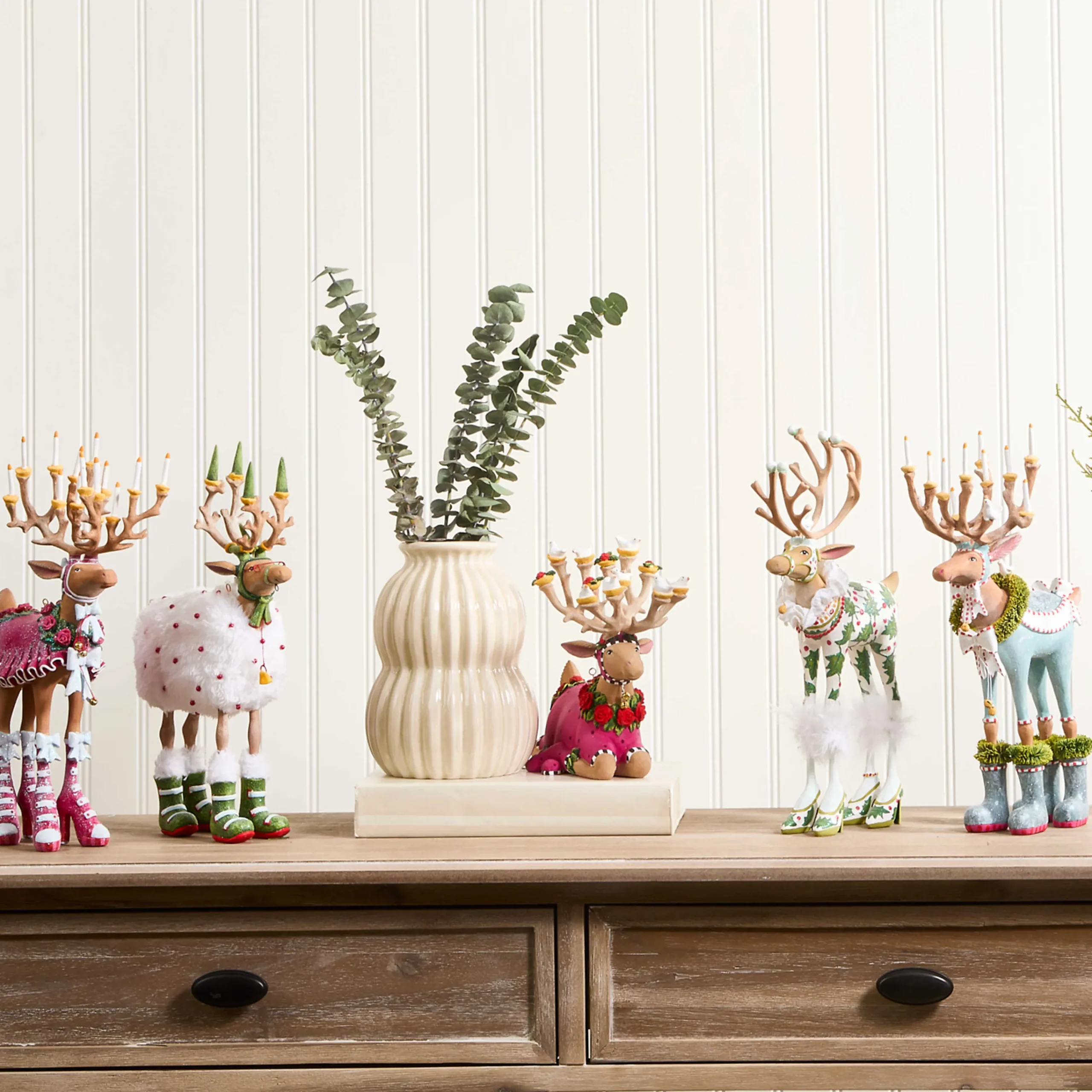 MacKenzie-Childs Patience Brewster Dash Away Donna Reindeer Figure| Holiday|Room Accents