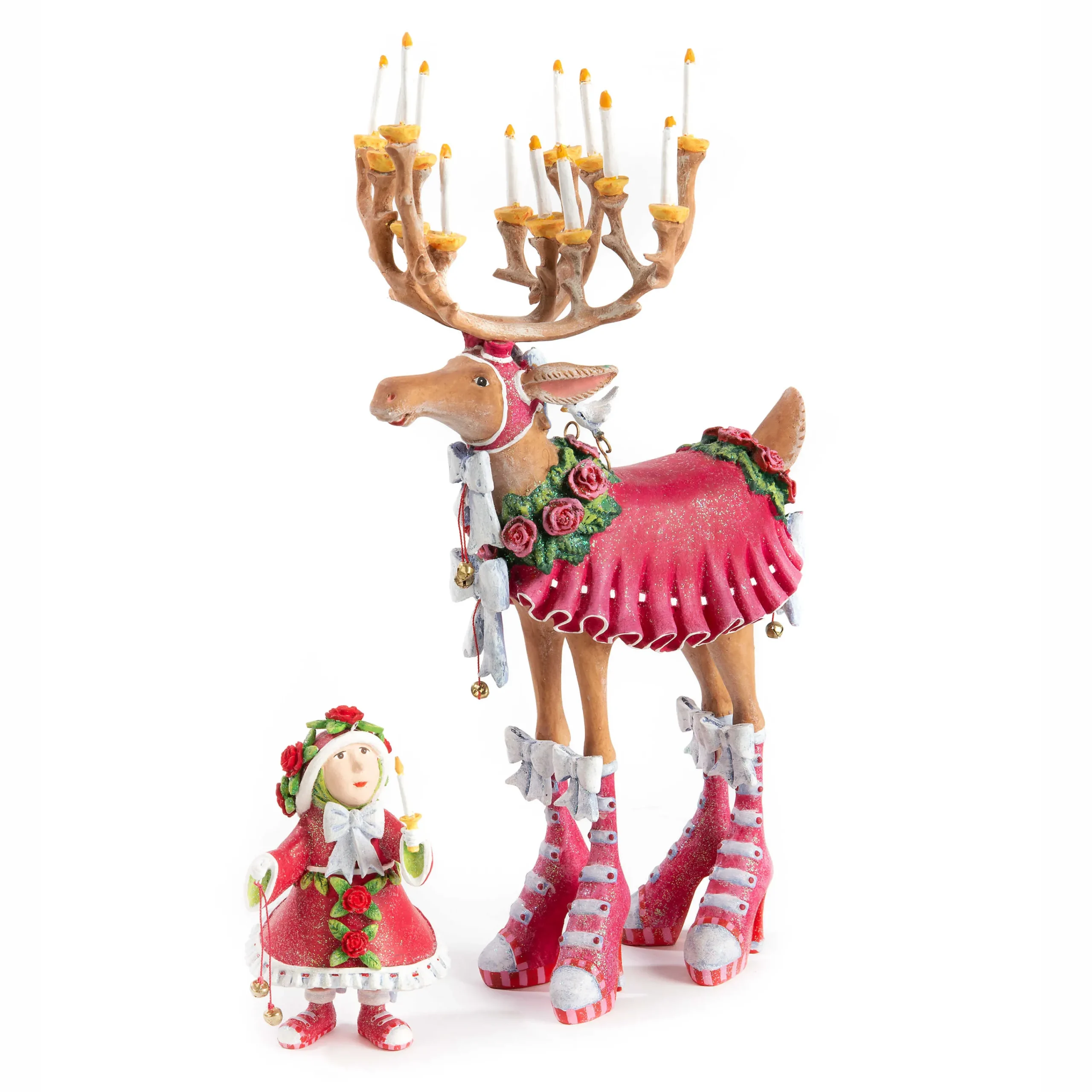 MacKenzie-Childs Patience Brewster Dash Away Donna Reindeer Figure| Holiday|Room Accents