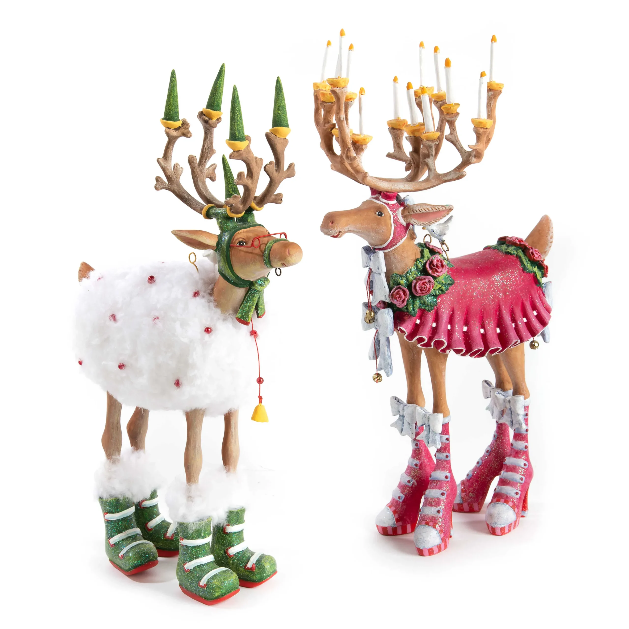 MacKenzie-Childs Patience Brewster Dash Away Donna Reindeer Figure| Holiday|Room Accents
