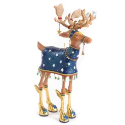 MacKenzie-Childs Patience Brewster Dash Away Comet Reindeer Figure| Holiday|Room Accents
