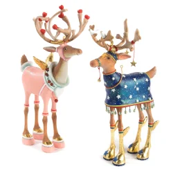 MacKenzie-Childs Patience Brewster Dash Away Comet Reindeer Figure| Holiday|Room Accents