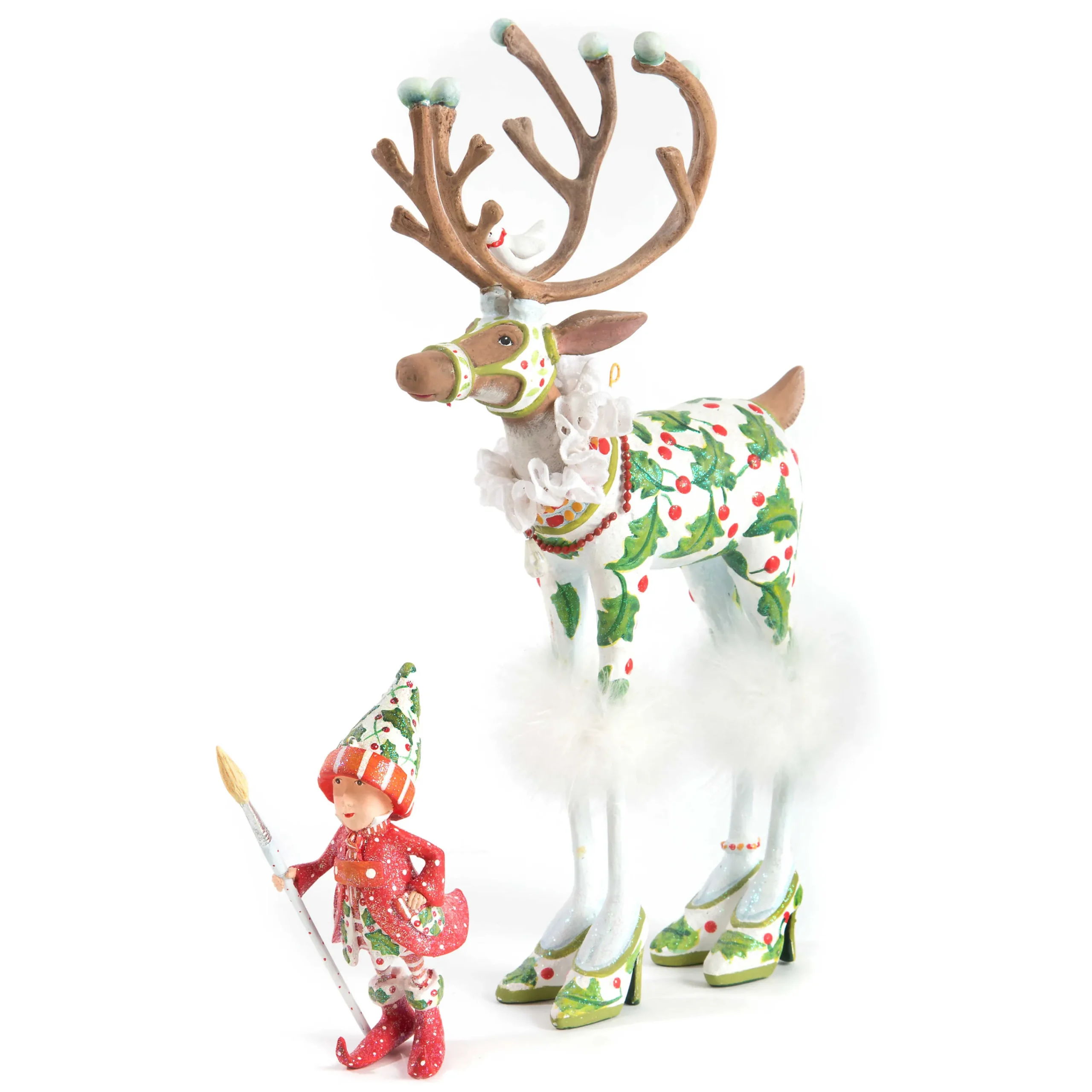 MacKenzie-Childs Patience Brewster Dash Away Vixen Reindeer Figure| Holiday|Room Accents