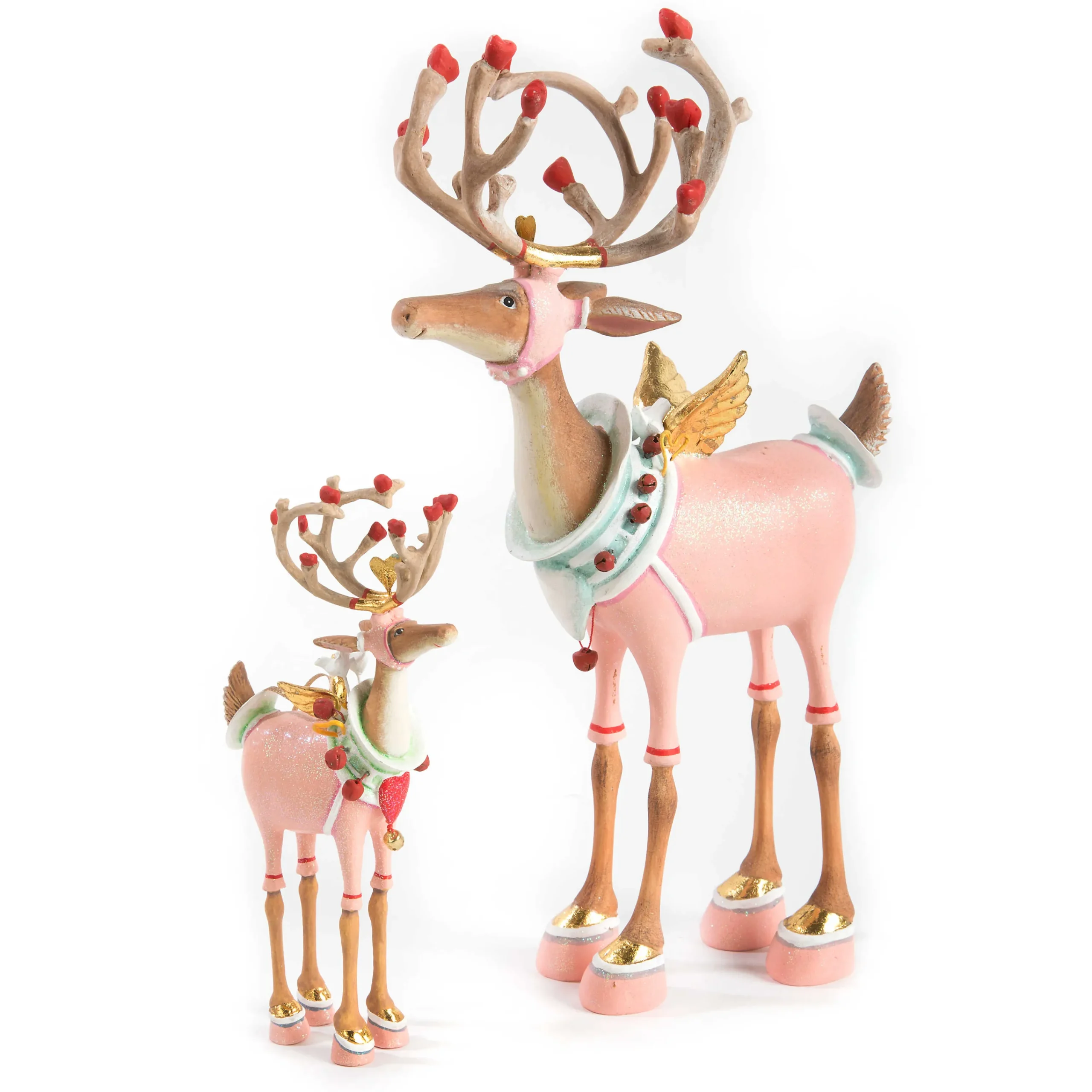 MacKenzie-Childs Patience Brewster Dash Away Cupid Reindeer Figure| Holiday|Room Accents