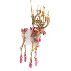 MacKenzie-Childs Patience Brewster Dash Away Dancer Reindeer Ornament| Holiday