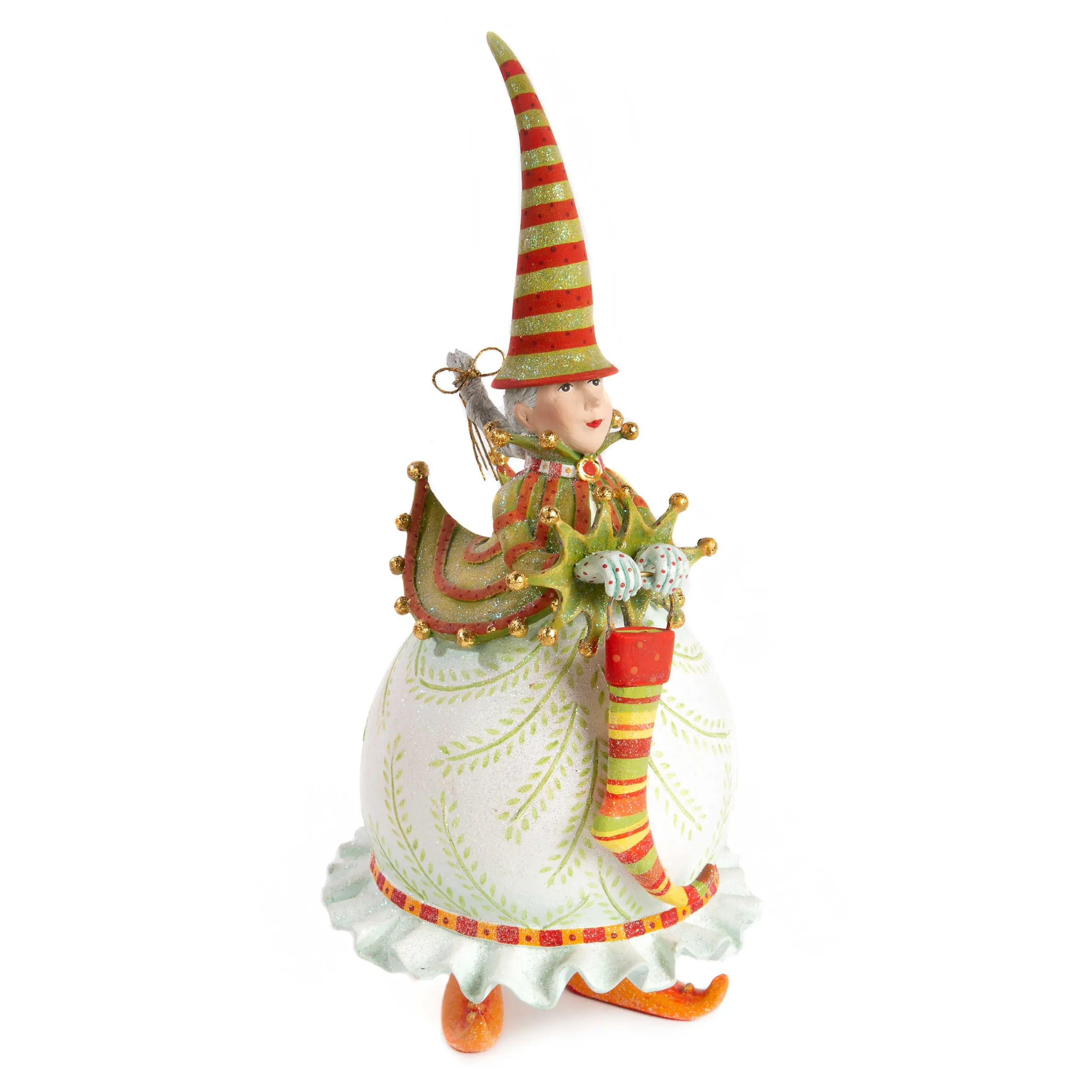 MacKenzie-Childs Patience Brewster Dash Away Mrs. Santa Figure| Holiday|Room Accents