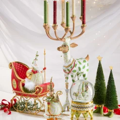 MacKenzie-Childs Patience Brewster Dash Away Mrs. Santa Figure| Holiday|Room Accents