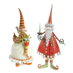 MacKenzie-Childs Patience Brewster Dash Away Mrs. Santa Figure| Holiday|Room Accents