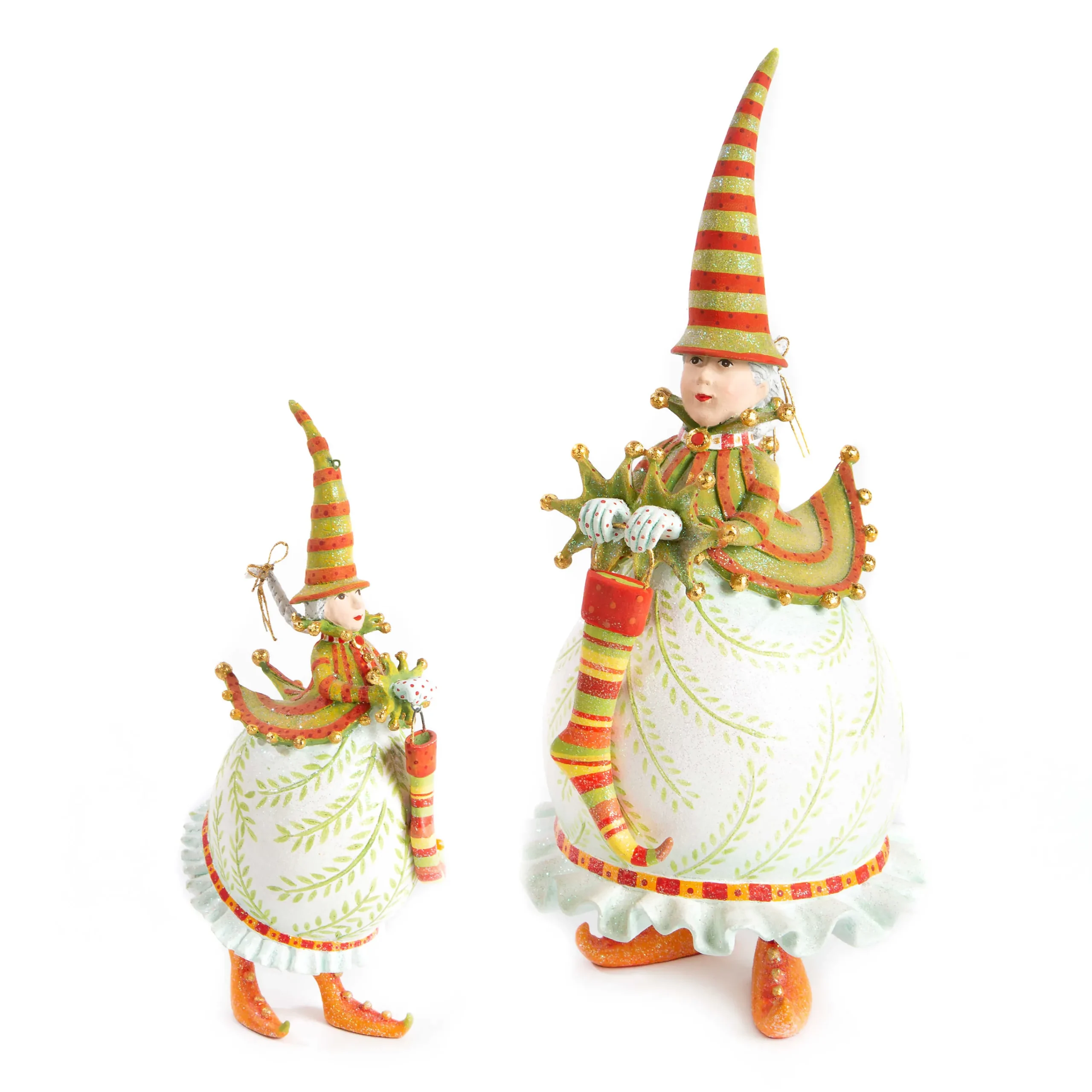 MacKenzie-Childs Patience Brewster Dash Away Mrs. Santa Figure| Holiday|Room Accents