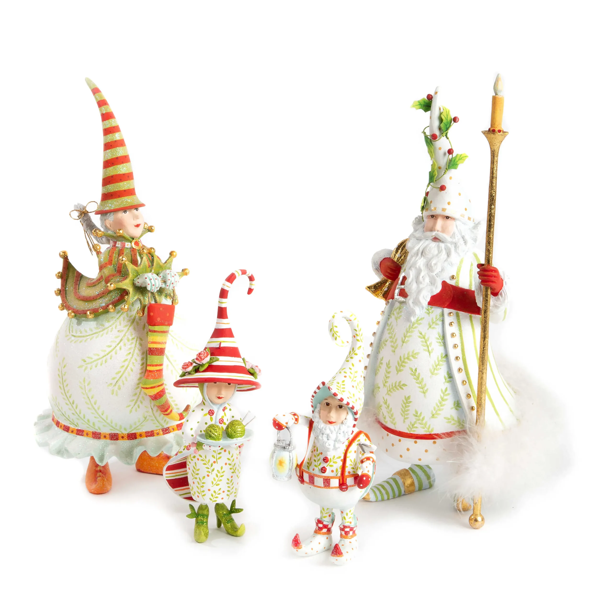 MacKenzie-Childs Patience Brewster Dash Away Mrs. Santa Figure| Holiday|Room Accents