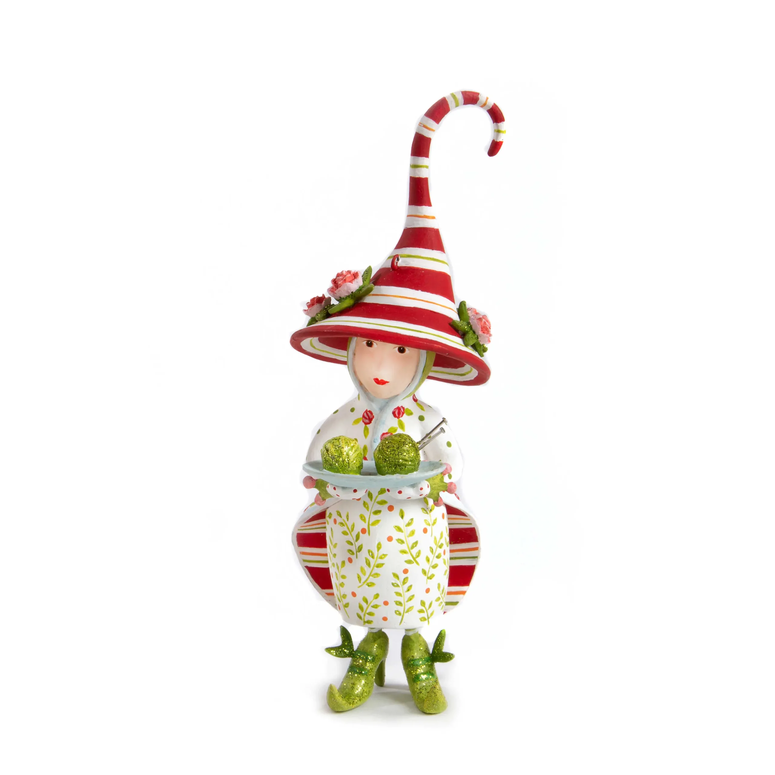 MacKenzie-Childs Patience Brewster Dash Away Mrs. Santa's Elf Ornament| Holiday