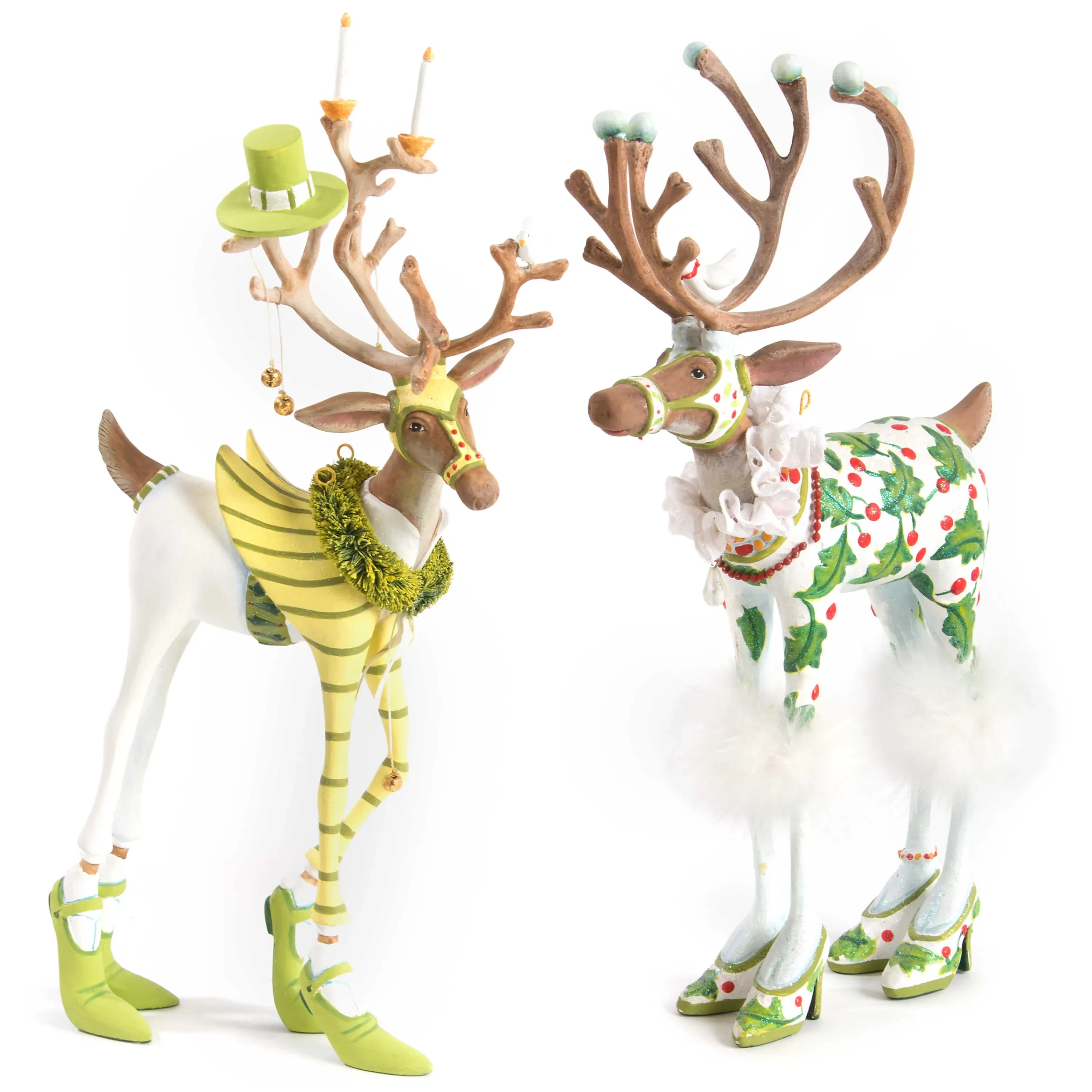 MacKenzie-Childs Patience Brewster Dash Away Prancer Reindeer Figure| Holiday|Room Accents