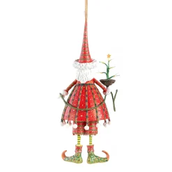 MacKenzie-Childs Patience Brewster Dash Away Dashing Santa Ornament| Holiday