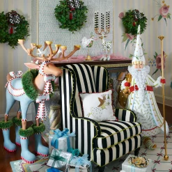 MacKenzie-Childs Patience Brewster Dash Away Dasher Deer Display Figure| Holiday|Room Accents