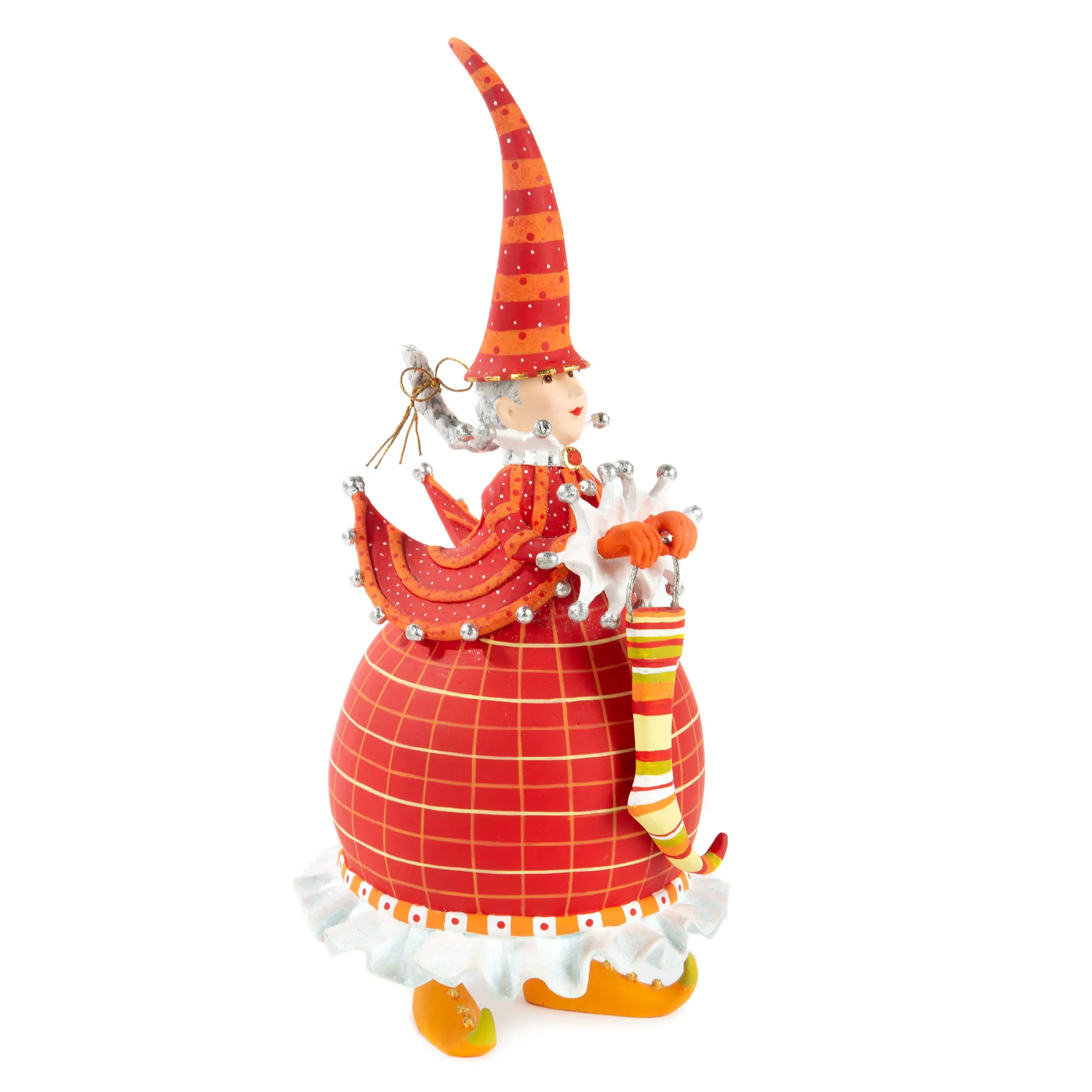 MacKenzie-Childs Patience Brewster Dash Away Red Mrs. Santa Figure| Holiday|Room Accents