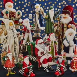 MacKenzie-Childs Patience Brewster Dash Away Red Mrs. Santa Figure| Holiday|Room Accents