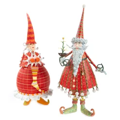 MacKenzie-Childs Patience Brewster Dash Away Red Mrs. Santa Figure| Holiday|Room Accents