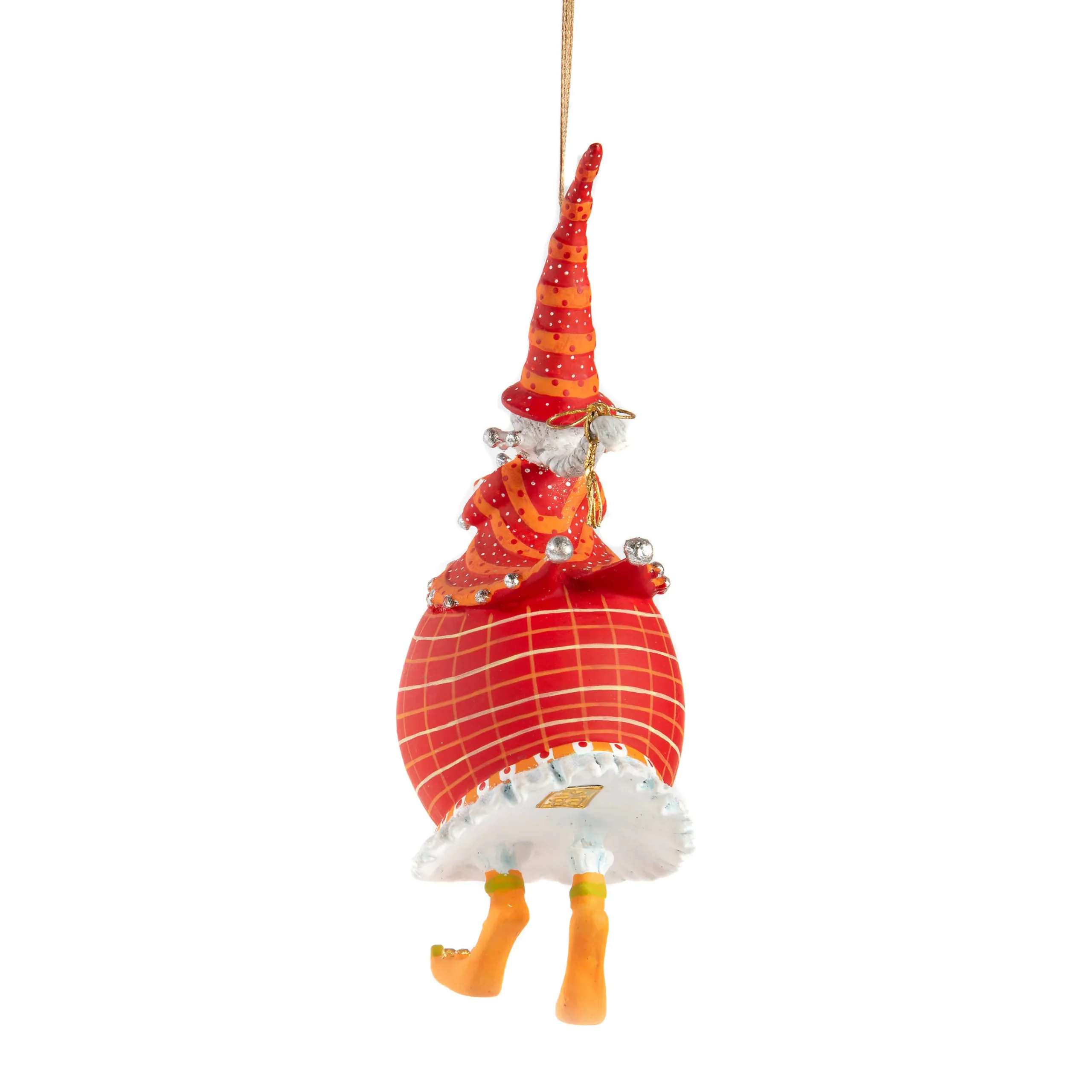 MacKenzie-Childs Patience Brewster Dash Away Red Mrs. Santa Ornament| Holiday