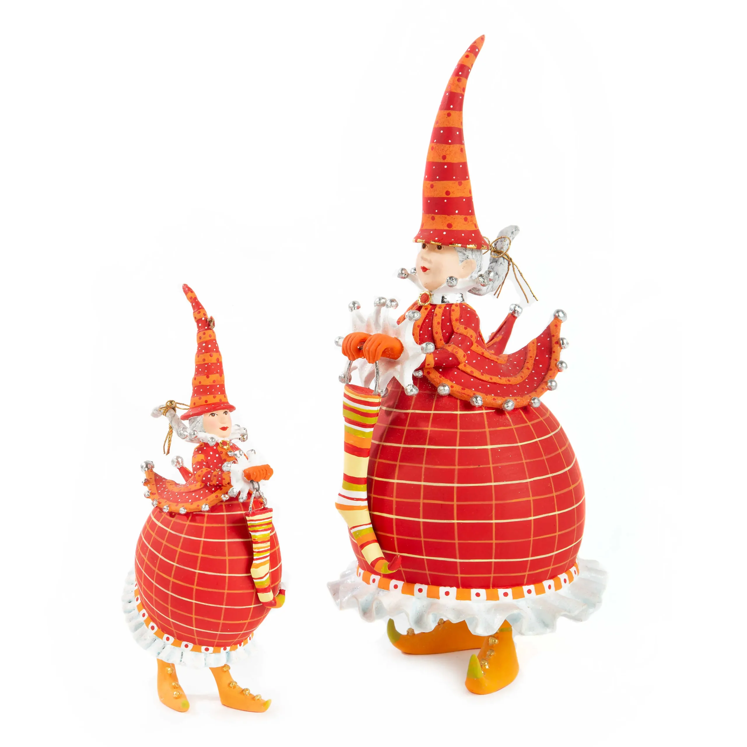 MacKenzie-Childs Patience Brewster Dash Away Red Mrs. Santa Ornament| Holiday