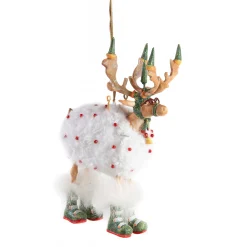 MacKenzie-Childs Patience Brewster Dash Away Blitzen Reindeer Ornament| Holiday