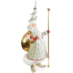 MacKenzie-Childs Patience Brewster Dash Away Candlelight Santa Display Figure| Holiday|Room Accents