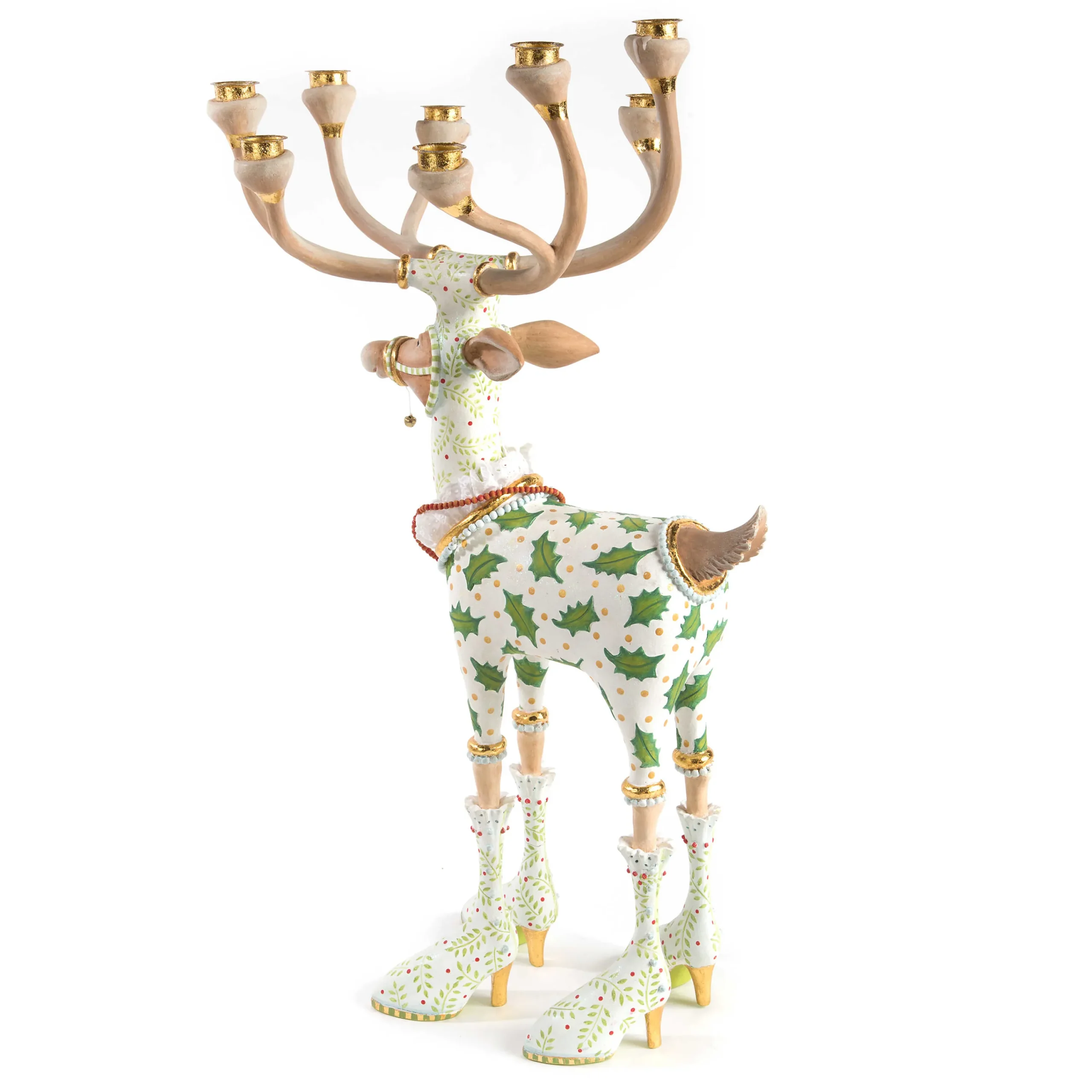 MacKenzie-Childs Patience Brewster Dash Away Vixen Reindeer Candelabra| Holiday|Candles & Fragrances