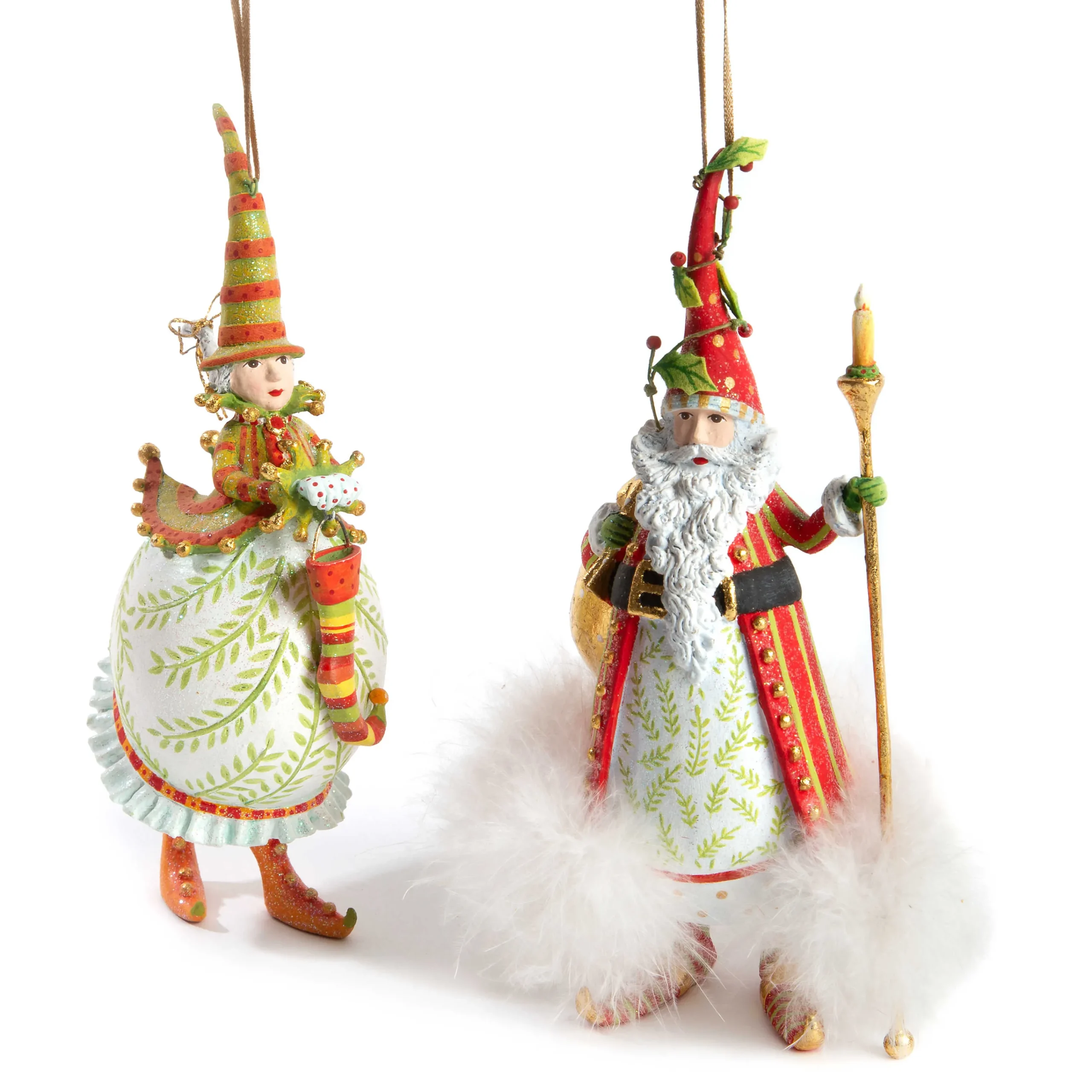 MacKenzie-Childs Patience Brewster Dash Away Mrs. Santa Ornament| Holiday