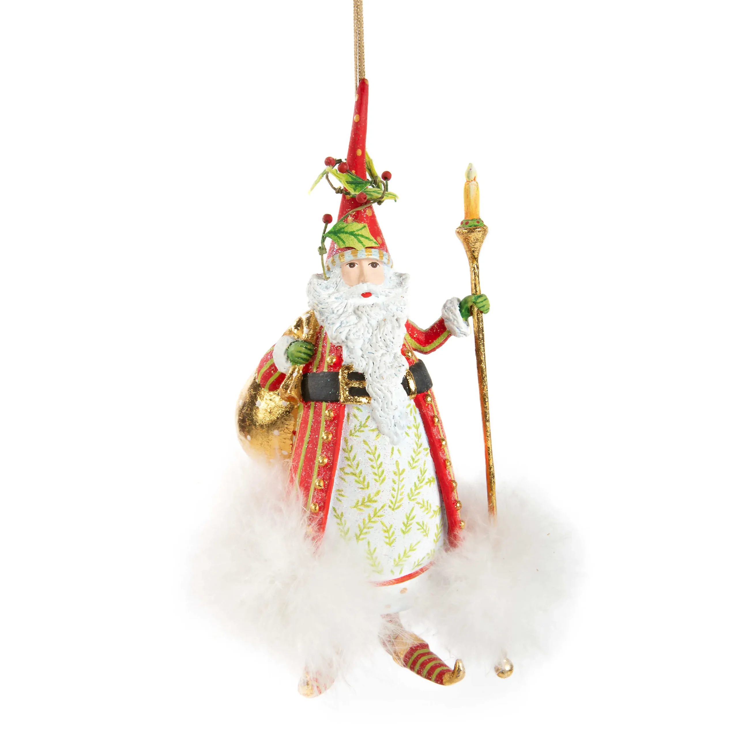 MacKenzie-Childs Patience Brewster Dash Away Nicholas Santa Ornament| Holiday