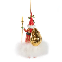 MacKenzie-Childs Patience Brewster Dash Away Nicholas Santa Ornament| Holiday