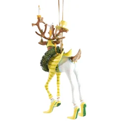 MacKenzie-Childs Patience Brewster Dash Away Prancer Reindeer Ornament| Holiday
