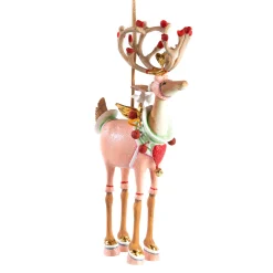 MacKenzie-Childs Patience Brewster Dash Away Cupid Reindeer Ornament| Holiday