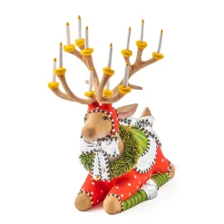 MacKenzie-Childs Patience Brewster Dash Away Sitting Dasher Reindeer Figure| Holiday