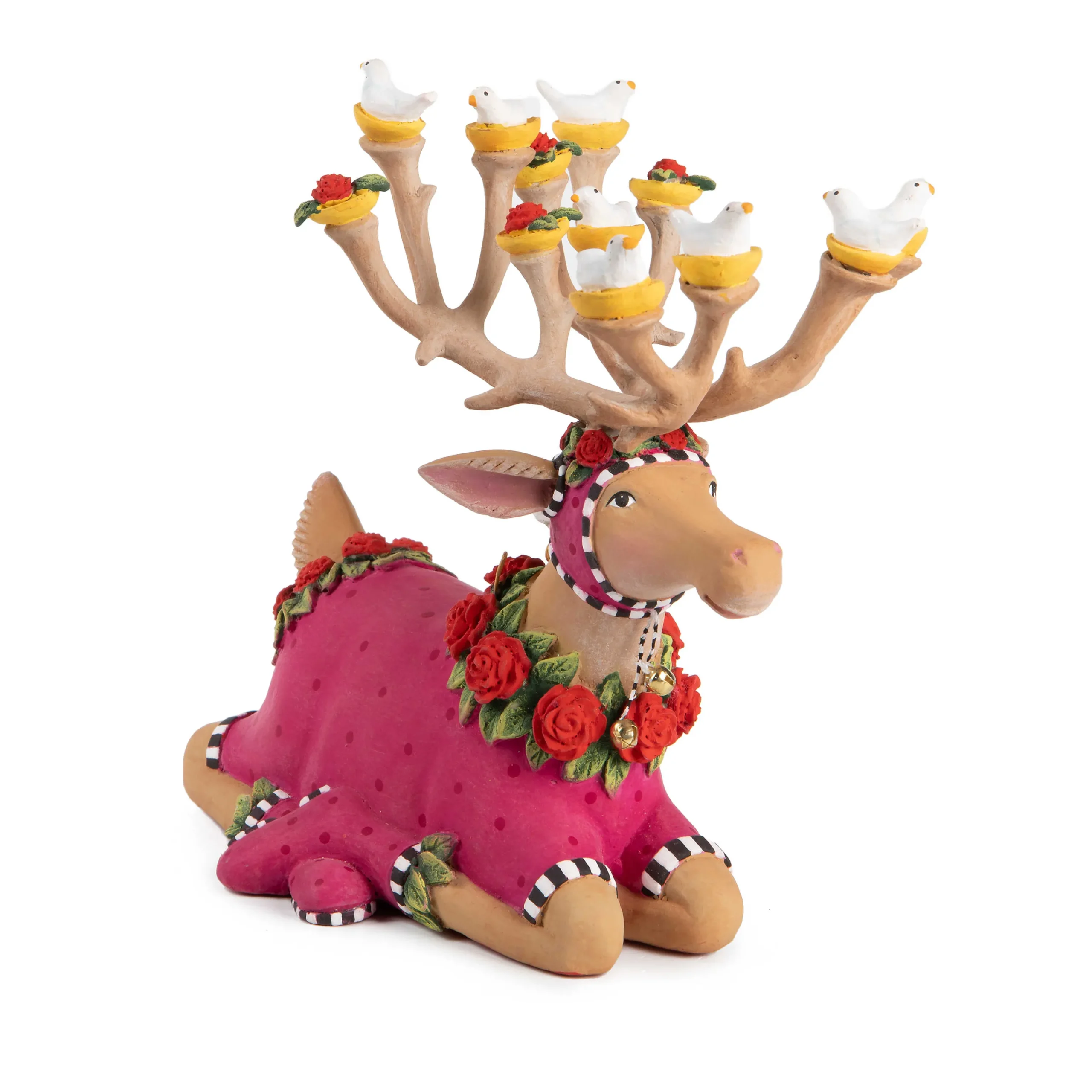 MacKenzie-Childs Patience Brewster Dash Away Sitting Donna Reindeer Figure| Holiday|Room Accents