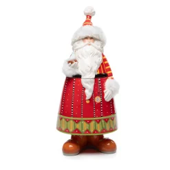 MacKenzie-Childs Patience Brewster Dash Away Santa Cookie Jar| Holiday|Kitchen Storage & Organization
