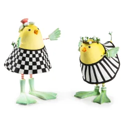 MacKenzie-Childs Patience Brewster Dressed Up Chicks, Set of 2| Easter|Spring