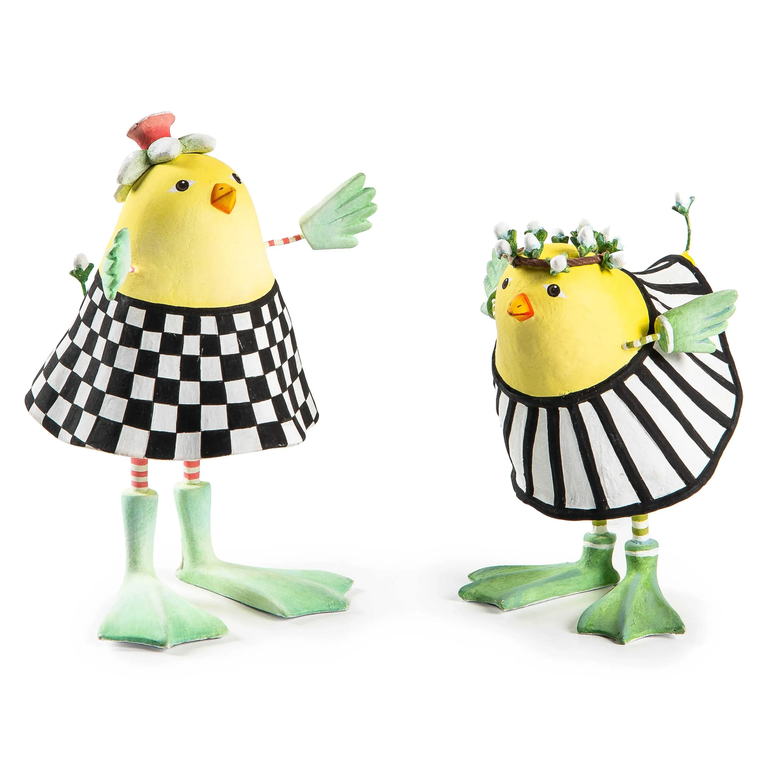 MacKenzie-Childs Patience Brewster Dressed Up Chicks, Set of 2| Easter|Spring