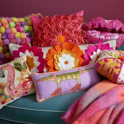 MacKenzie-Childs Patience Brewster Gloria Alligator Lumbar Pillow| Pillows, Throws, & Cushions