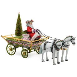 MacKenzie-Childs Patience Brewster Holiday Caroler Horse Drawn Sleigh| Holiday