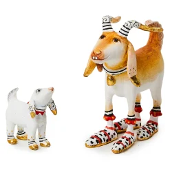 MacKenzie-Childs Patience Brewster Mini Nativity Nathan  Noel Goat Figures| Holiday|Room Accents